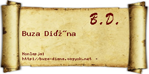 Buza Diána névjegykártya